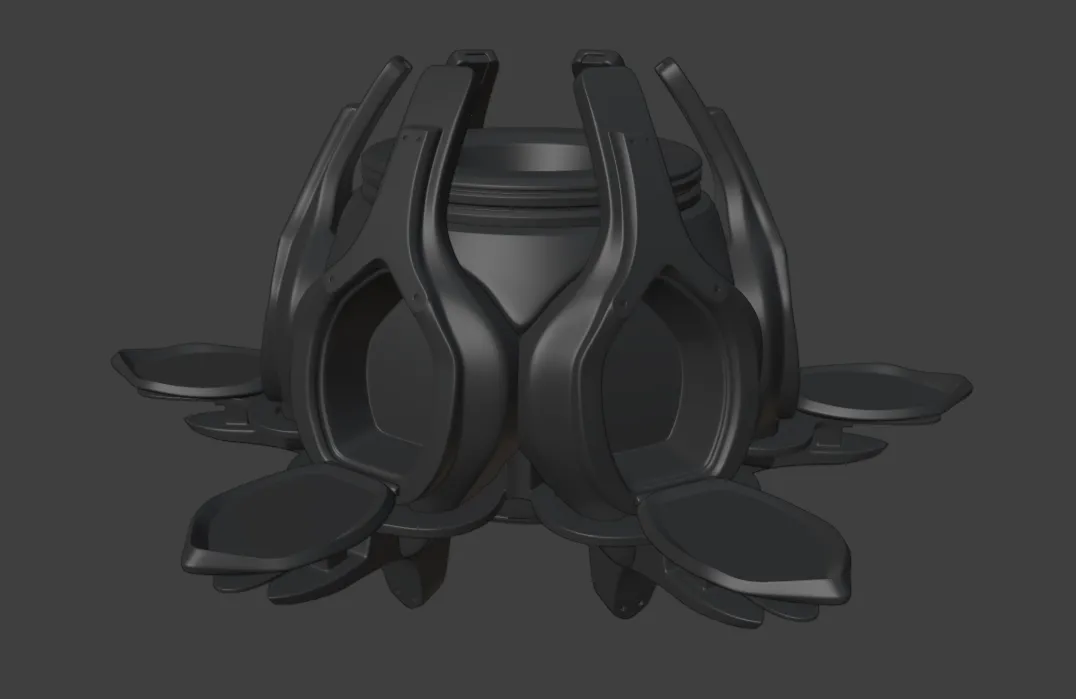 WIP of the central structure with the 'doors' opened